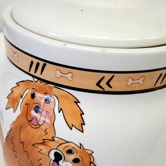 Hand painted 9.5” ceramic dog treat/cookie jar - Picture 9 of 9